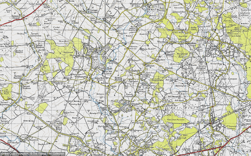 Old Map of Chalbury, 1940 in 1940