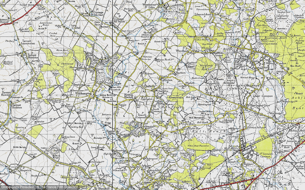 Old Map of Chalbury Common, 1940 in 1940