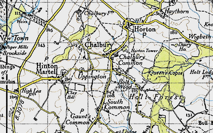 Old map of Chalbury Common in 1940