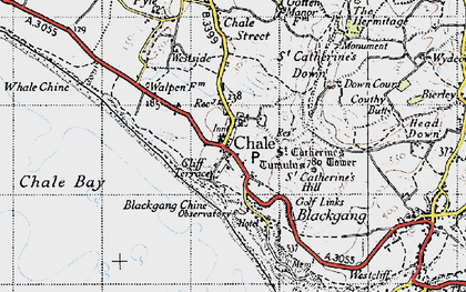Old map of Chale in 1945