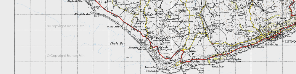 Old map of Chale in 1945