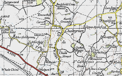 Old map of Chale Green in 1945