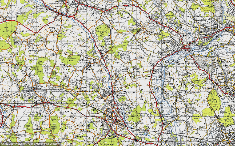 Old Map of Chalfont Common, 1945 in 1945
