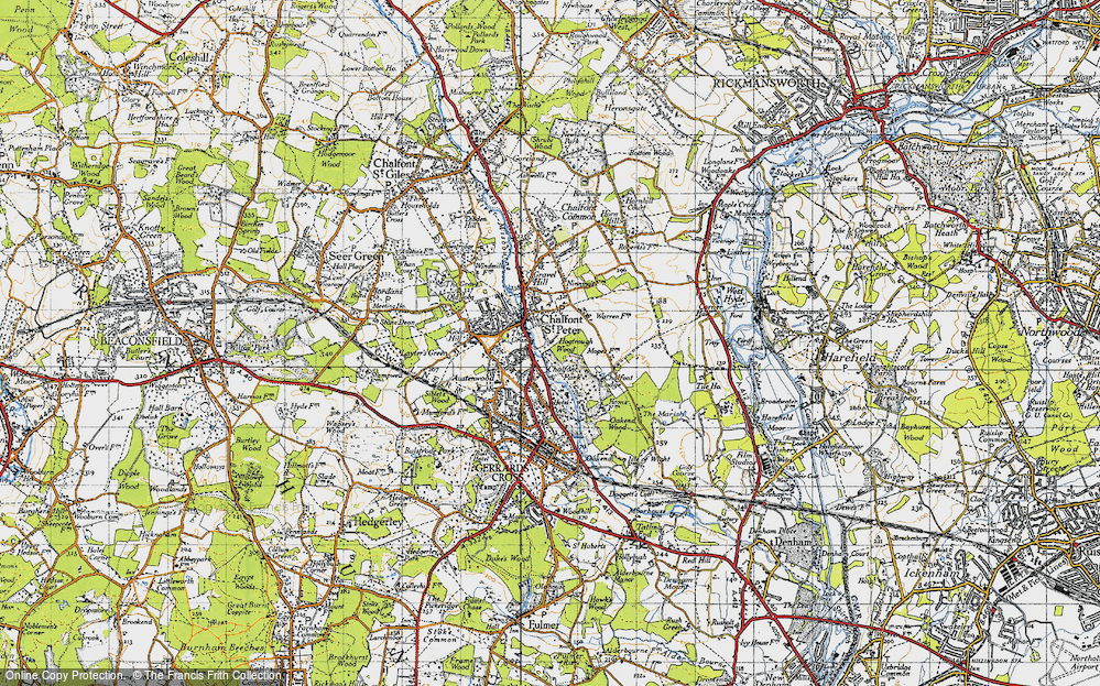 Old Map of Chalfont St Peter, 1945 in 1945