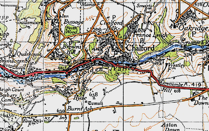 Old map of Chalford in 1946