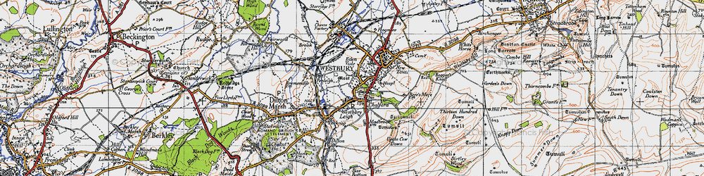 Old map of Beggar's Knoll in 1946