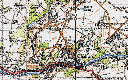 Old map of Chalford Hill in 1946