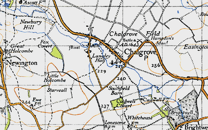 Old map of Chalgrove in 1947