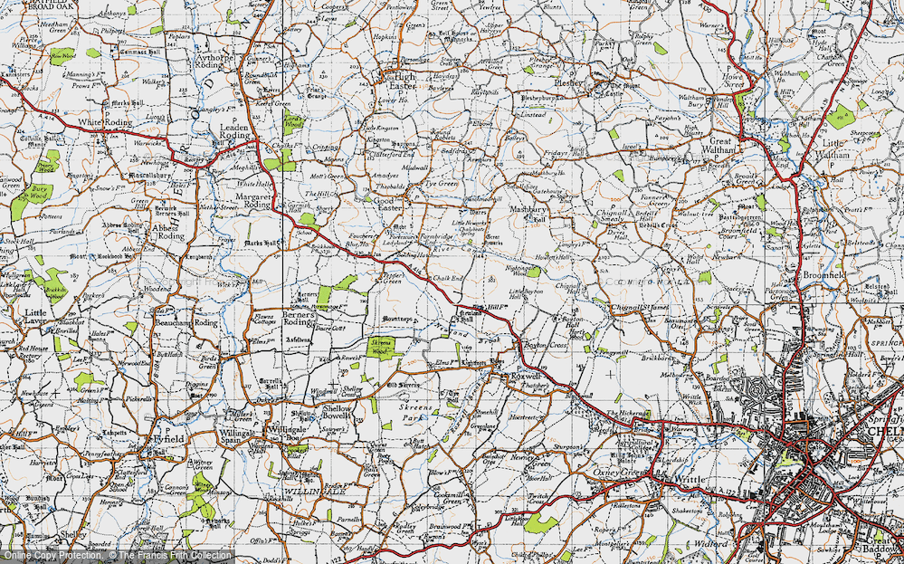 Old Map of Chalk End, 1946 in 1946