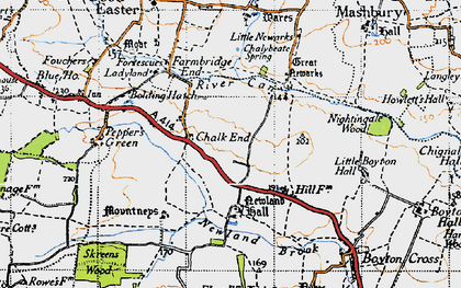 Old map of Chalk End in 1946