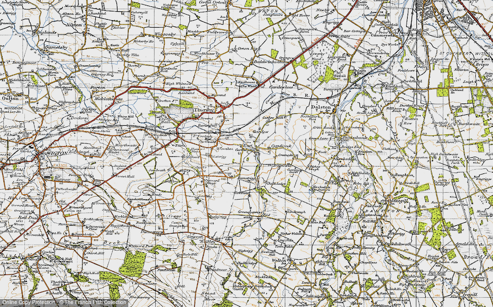 Old Map of Historic Map covering Barnetrigg in 1947