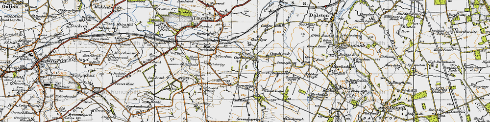 Old map of Chalkfoot in 1947