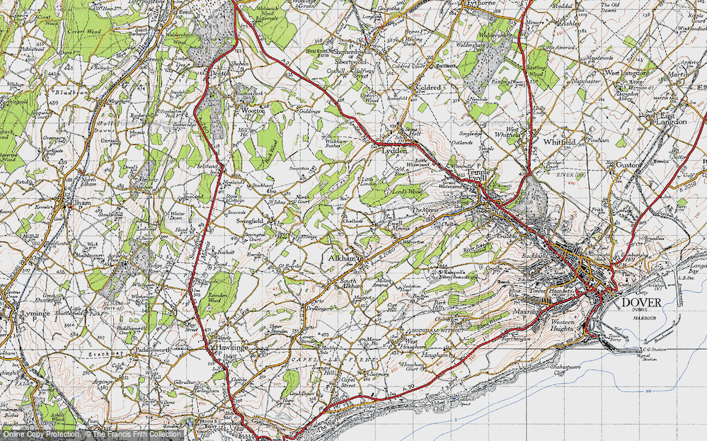 Old Map of Chalksole, 1947 in 1947