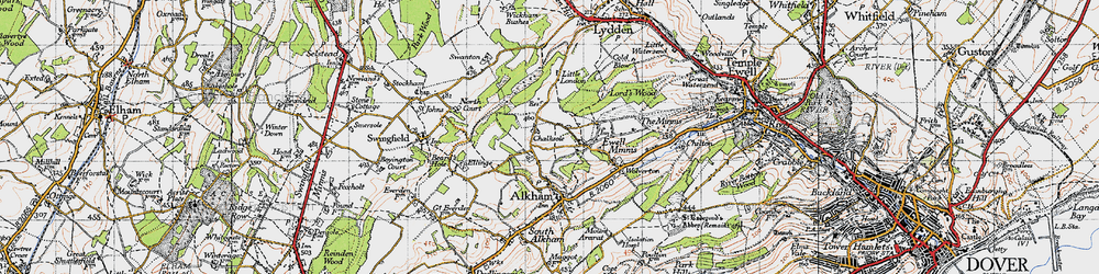 Old map of Chalksole in 1947