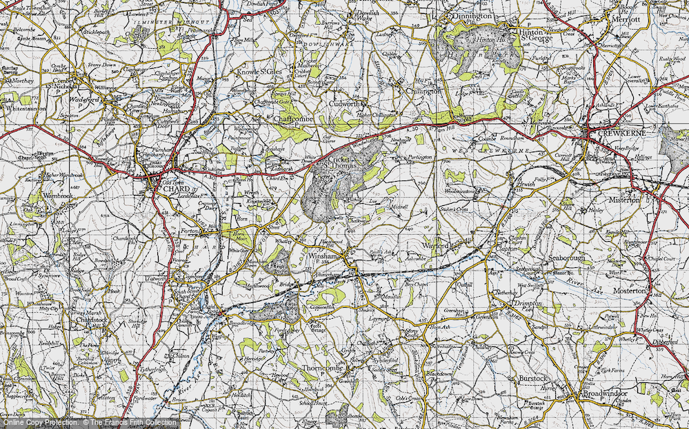 Old Map of Chalkway, 1945 in 1945