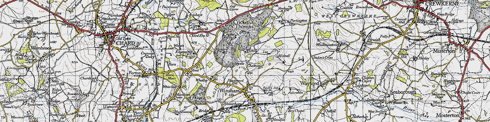 Old map of Chalkway in 1945