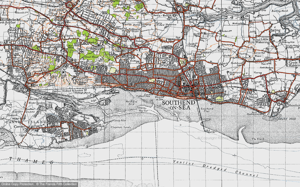 Old Map of Chalkwell, 1946 in 1946