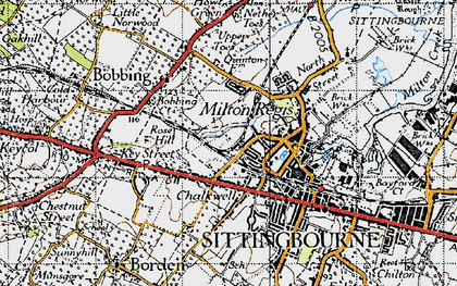 Old map of Chalkwell in 1946