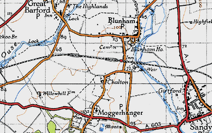 Old map of Chalton in 1946