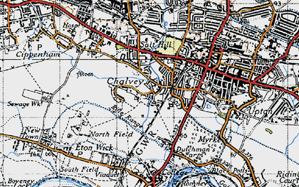 Old map of Chalvey in 1945