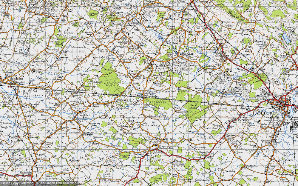 Old Map of Chamber's Green, 1940 in 1940