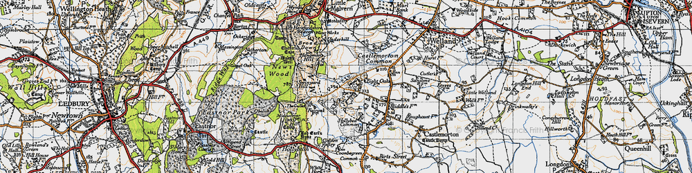 Old map of Chandler's Cross in 1947