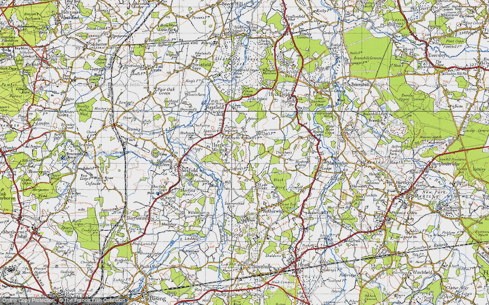 Old Map of Chandlers Green, 1940 in 1940