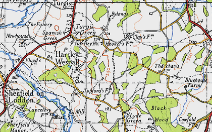 Old map of Chandlers Green in 1940