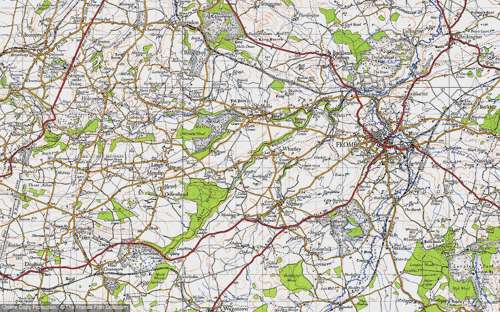 Old Map of Chantry, 1946 in 1946