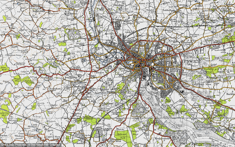 Old Map of Chantry, 1946 in 1946