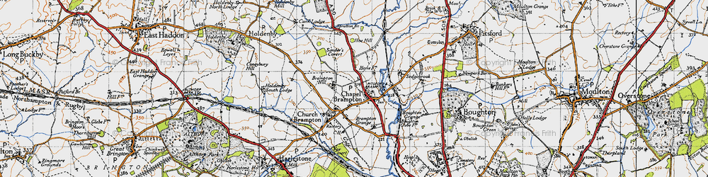 Old map of Chapel Brampton in 1946