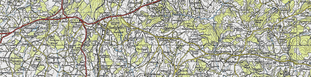 Old map of Chapel Cross in 1940