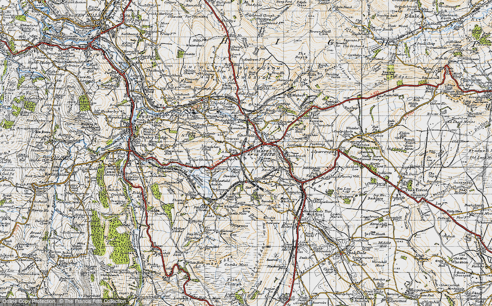 Old Map of Chapel-en-le-Frith, 1947 in 1947