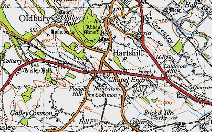 Old map of Chapel End in 1946