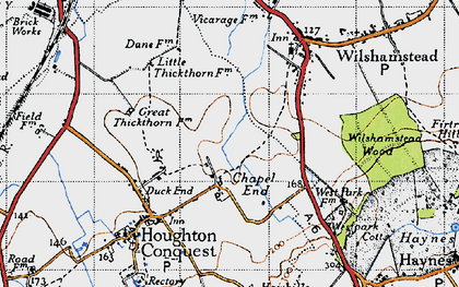 Old map of Chapel End in 1946