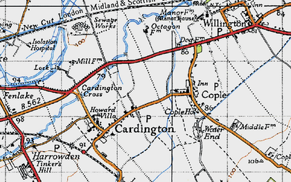 Old map of Chapel End in 1946