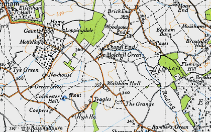 Old map of Chapel End in 1946