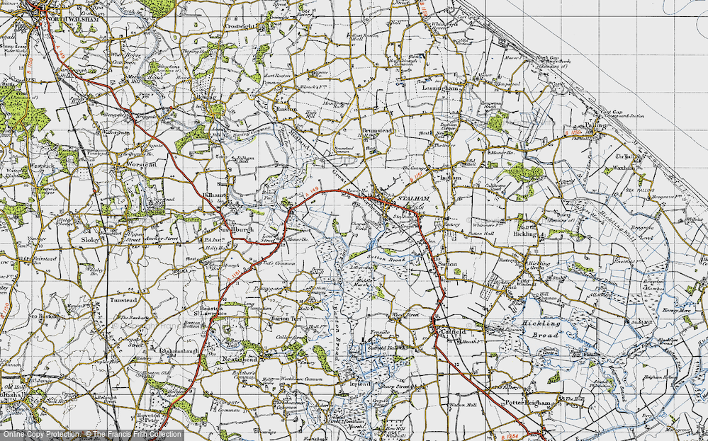 Old Map of Chapel Field, 1945 in 1945