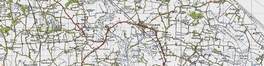Old map of Chapel Field in 1945