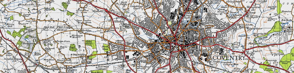 Old map of Chapel Fields in 1946