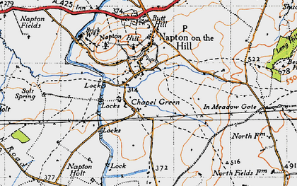 Old map of Chapel Green in 1946