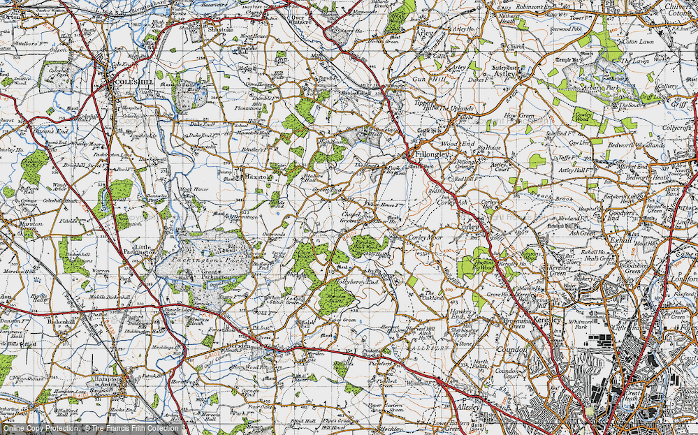 Old Map of Chapel Green, 1947 in 1947