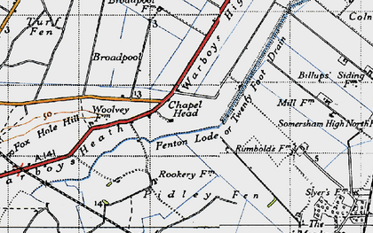 Old map of Chapel Head in 1946