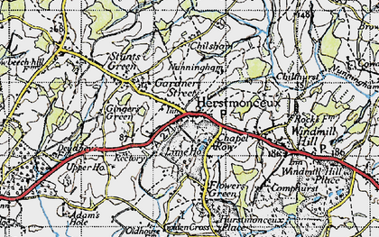 Old map of Chapel Row in 1940