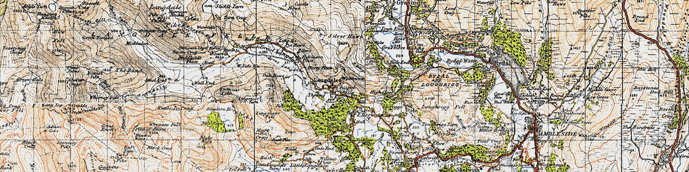 Old map of Lingmoor Tarn in 1947
