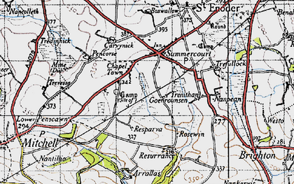 Old map of Chapel Town in 1946