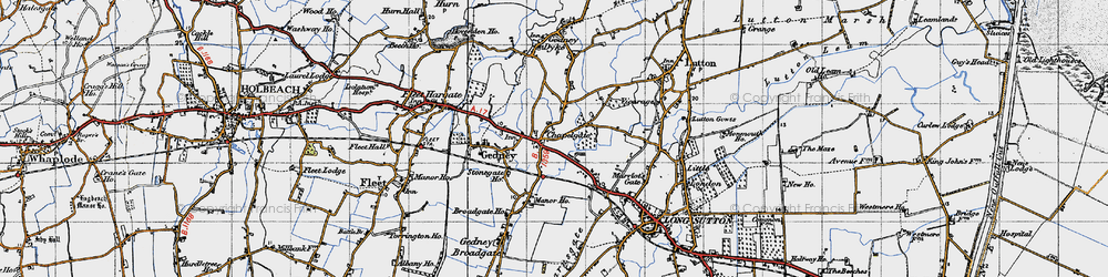 Old map of Chapelgate in 1946