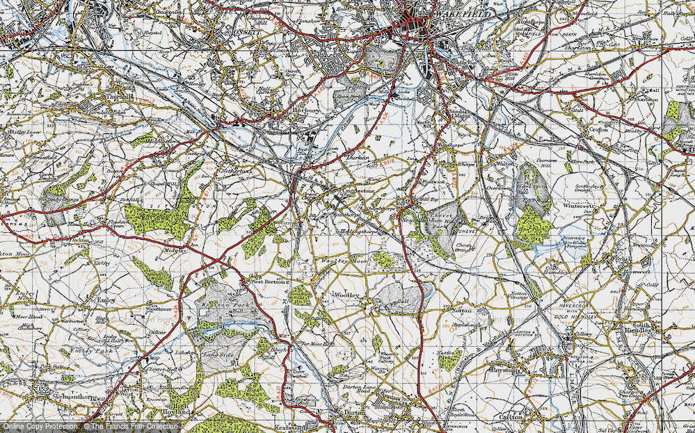 Old Map of Chapelthorpe, 1947 in 1947