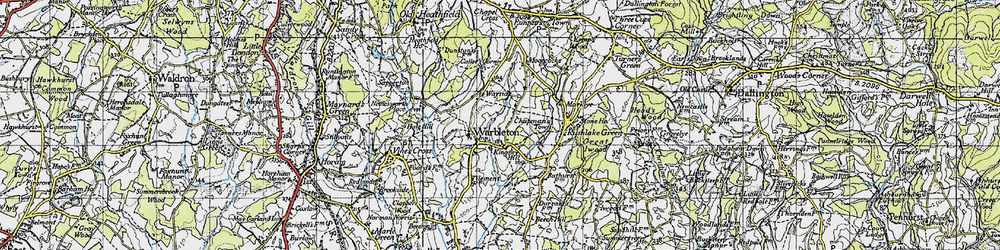 Old map of Chapman's Town in 1940