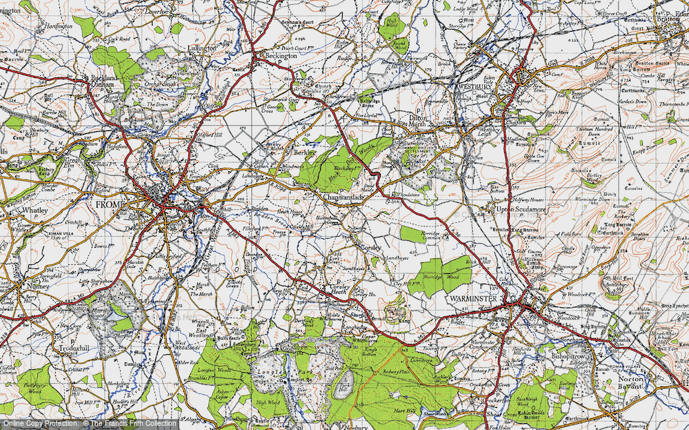Historic Ordnance Survey Map of Chapmanslade, 1946